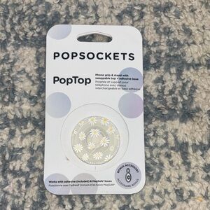 PopSocket PopTop with White and Yellow Daisy Design